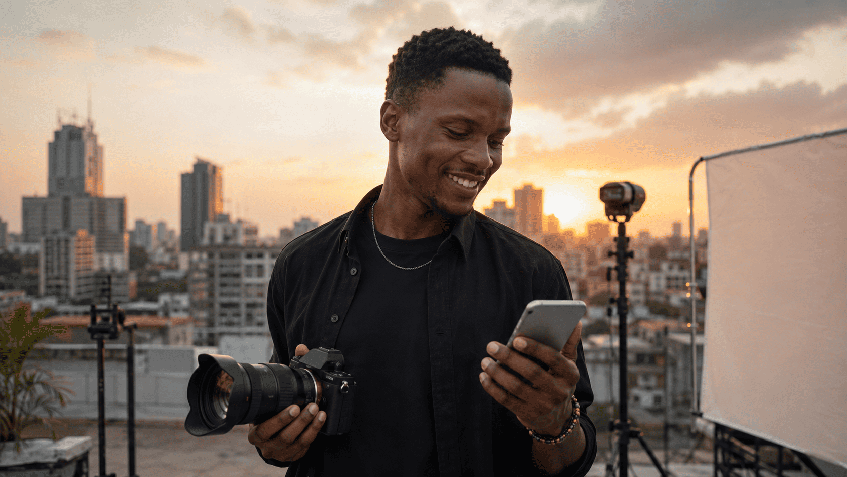 Creative professional receiving an international payment